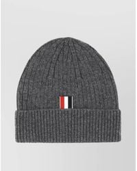 Thom Browne - Cashmere Ribbed Beanie Hat - Lyst