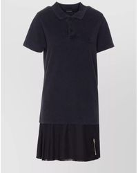 Balenciaga - Cotton Pleated Mini Dress - Lyst