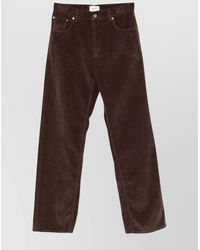 Haikure - Cotton Ribbed Mid-Rise Straight-Leg Trousers - Lyst
