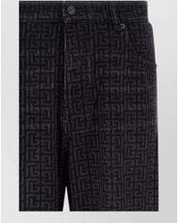 Balmain - Monogram Denim Straight Leg Jeans - Lyst