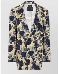 R13 - Floral Cotton Blazer Single Breasted Structured - Lyst
