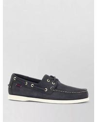 Sebago - Nabuk Boat Shoes Contrast Stitching Rubber Sole - Lyst