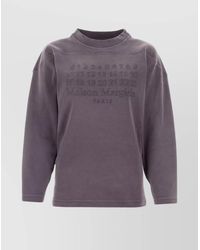 Maison Margiela - Cotton Loose-Fit Ribbed Crew-Neck Sweatshirt - Lyst
