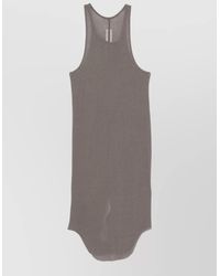 Rick Owens - Silk-Blend Ribbed Sleeveless Tank Top - Lyst