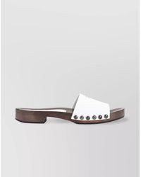 Miu Miu - Leather Clogs - Lyst