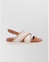 Jimmy Choo - Stitched Flat Joa Sandals Open Round Toe - Lyst