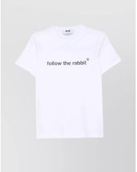 MSGM - Cotton Regular-Fit T-Shirt - Lyst