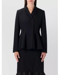 Fendi - Virgin Wool Fitted Peplum Jacket - Lyst