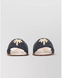 Manebí - Raffia Slide Sandals - Lyst