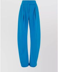The Attico - Virgin Wool High-Rise Pleated Wide-Leg Trousers - Lyst