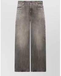 Golden Goose - Cotton Mid-Rise Wide-Leg Boyfriend Jeans - Lyst