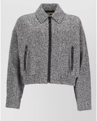 Michael Kors - Cropped Bomber Jacket - Lyst