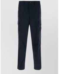 Stone Island - Cotton Cargo Trousers Belt Loops Pockets - Lyst