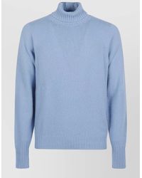 Drumohr - Long Sleeve Turtleneck Wool Sweater - Lyst