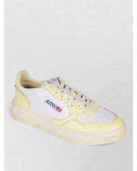 Autry - Leather Paneled Low-Top Sneakers - Lyst