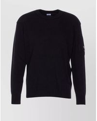 C.P. Company - Wool Logo Crewneck Jumper - Lyst