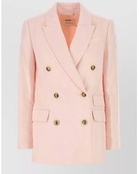 Zimmermann - Linen Crush Double Breasted Blazer Tailoring - Lyst