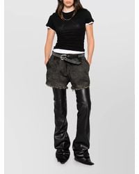 Rick Owens - Cotton High-Rise Denim Shorts - Lyst