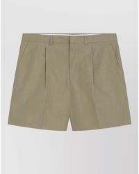 Prada - Tailored Pants Belt Loops Pleats Side Pockets - Lyst