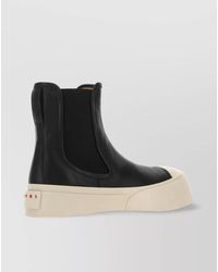 Marni - Leather Two Tone Chelsea Ankle Boots - Lyst