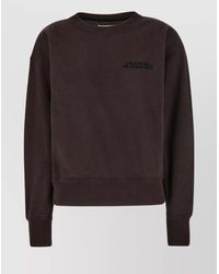 Isabel Marant - Oversize Cotton Blend Crew-Neck Sweatshirt - Lyst