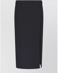 Dondup - High Waisted Midi Skirt Side Slit - Lyst