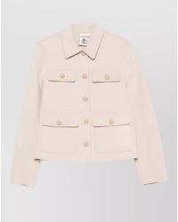 Semicouture - Alisa Wool Jacket Long Sleeves Buttons Pockets - Lyst