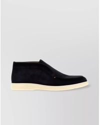 Santoni - Suede Boots With Contrast Sole And Round Toe - Lyst