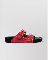 Isabel Marant - Studded Suede Flat Sandals - Lyst
