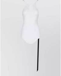 Rick Owens - Asymmetric Hem Top Contrast Strap Sleeveless - Lyst
