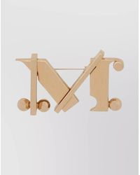 Max Mara - Metal Monogram Brooch - Lyst