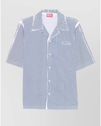 DIESEL - Short Sleeves Striped Pattern Shirt - Lyst