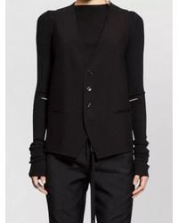 Ann Demeulemeester - Charlotte Tailored Viscose Waistcoat V Neckline - Lyst
