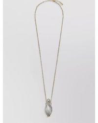 Chloé - Two-Tone Fluted Pendant Necklace - Lyst