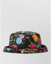 Gucci - Silk Twill Cloche Hat Flora Print - Lyst