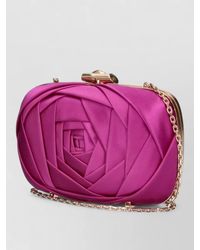 Roger Vivier - Shoulder Clutch Bag Chain Strap Satin - Lyst