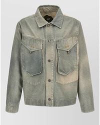 Objects IV Life - Denim Jacket Chest Pockets Long Sleeves Collar - Lyst