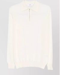Lardini - Silk Cashmere Wool Half-Zip Polo Sweater - Lyst