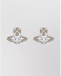 Vivienne Westwood - Crystal Heart Earrings Pair Orb Detail - Lyst