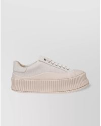 Jil Sander - Platform Sole Canvas Sneakers - Lyst