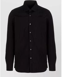 Barba Napoli - Poplin Shirt Straight Cut Buttoned Cuffs Long Sleeves - Lyst