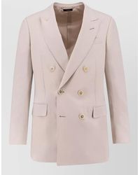 Tom Ford - Wool Cashmere Silk Double Breasted Blazer - Lyst