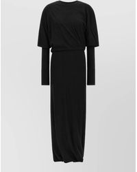 DARKPARK - Wool Draped Cutout Maxi Dress - Lyst