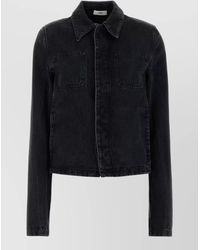 Rier - Denim Jacket Collared Design Front Pockets - Lyst