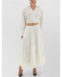 ROTATE BIRGER CHRISTENSEN - Organic Cotton Wrap Shirt Top - Lyst