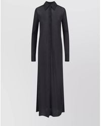 Jil Sander - Silk Knee Length Dress - Lyst