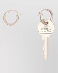 MM6 by Maison Margiela - Hoop Earrings Featuring Single Key Detail - Lyst