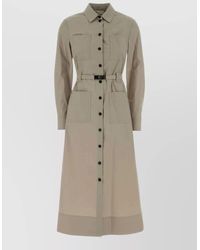 Tory Burch - Stretch Poplin Shirt Dress Belted Waist - Lyst