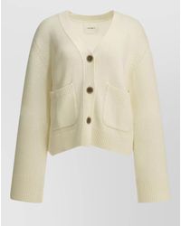 Lisa Yang - Cropped Knit Top Long Sleeves V Neck - Lyst