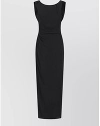 Vivienne Westwood - Knee Length Dress Sleeveless Draped Detail - Lyst